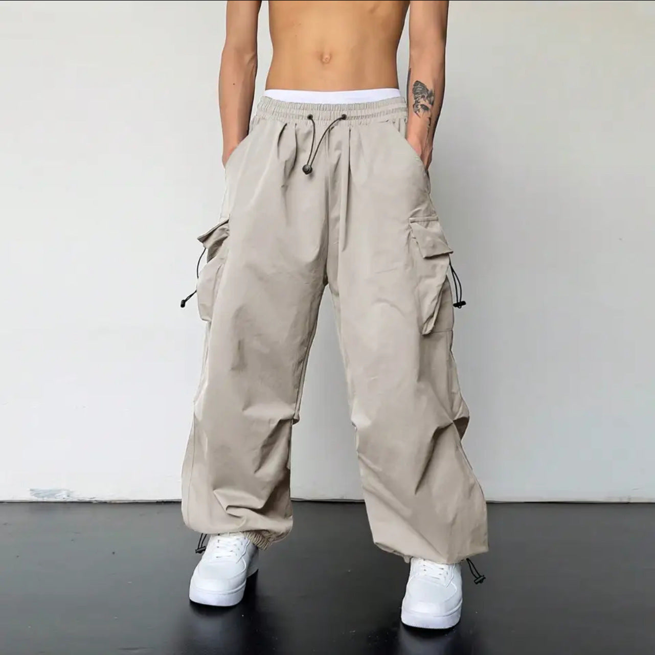 Men's High-Waisted Cargo Pants