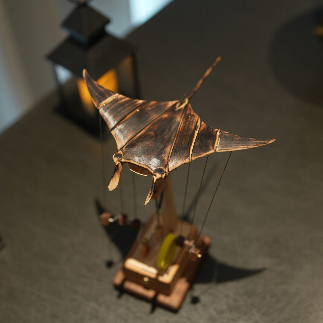 Handcrafted Wooden Manta Ray
